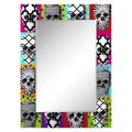 Empire Art Direct Empire Art Direct TAM-JP500-4836RT-3624RT 48 x 36 in. Sugar Skulls Rectangular Reverse Printed Tempered Glass Art with 36 x 24 in. Rectangular Beveled Mirror TAM-JP500-4836RT-3624RT